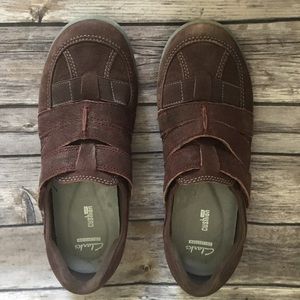Clarks Teffa Adorn loafer sandals Oxblood nubuck